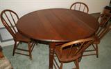 Antique table with Toledo Chairs. Table is very old and in Excellent shape