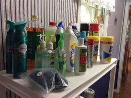 Tons of cleaning supplies