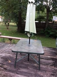 Outdoor Table and Chairs - with umbrella