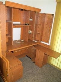 Fold out computer desk and personal secretary