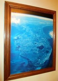 Florida from space framed photograph