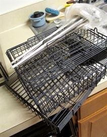 Fryer and meat smoker baskets
