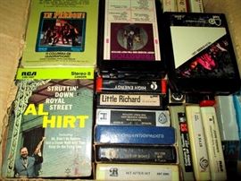 Large collection of vintage beta and 8 track movie cassettes