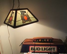 Pool table lighting--both work--the larger one needs bulbs