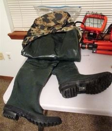  Hodgman full body rubber waders with shoulder straps