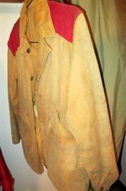 Leather hunting jacket