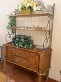 Baker's rack matches dining set, beautiful Tommy Bahama style could fit in any room