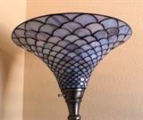 Stained glass uplight floor lamp