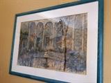 Framed art prints in blues