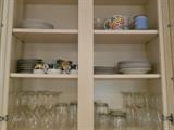 Dish set, wine and other glasses