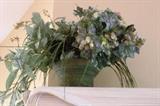 Large silk arrangement in ceramic pot