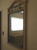 Wicker and metal mirror (goes with dresser)