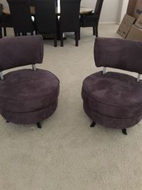 (2) swivel Copenhagen contemporary chairs