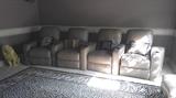 tan leather theater seating
