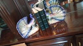 peacock sculpture, bookends