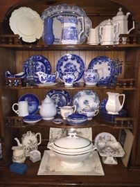 Flo Blue  and Transfer ware China