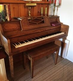 Hallet, Davis & Co. C Piano with Bench 