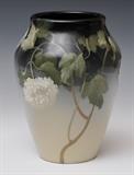 Rookwood Vase
artist decorated by Fred Rothenbusch in Iris glaze with hydrangeas 10 1/4" high signed with Rookwood mark and dated 1903  Bid at www.fairfieldauction.com through Wed. July 20th