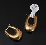 Pair of 18k Gold Modernist Earrings
1" long, 5.9 dwt.  Bid at www.fairfieldauction.com today through Wed. July 20th