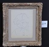 Jean Cocteau
Portrait of a Woman ink on paper, 11 1/2" x 8 3/4" initialed lower right.  Bid at www.fairfieldauction.com today through Wed. July 20th