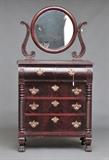 American Empire Mahogany Chest with Mirror
37" wide, 20" deep.  Bid at www.fairfieldauction.com today through Wed. July 20th