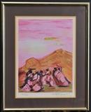 David Alfaro Siqueiros
"Mountain Dance" color lithograph numbered 245/300, pencil signed lower right plate 21" x 15 3/4".  Bid at www.fairfieldauction.com today through Wed. July 20th