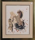 Reuven Rubin
Man and horse colored lithograph numbered 42/208 and pencil signed lower right 23" x 18 3/4" (sight).  Bid at www.fairfieldauction.com today through Wed. July 20th