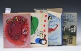 Group of Four Modern Art Monographs
Comprising: "Bernard Buffet, Lithographs 1952-1966", catalogu by Fernand Mourlot, Tudor Publishing Co, New York, 1968; Joan Miro, L'Oeuvre Grave", Introduction by Sam Hunter, Calmann-Levy, ed., Paris, 1918; "Marc Chagall, The Ballet", by Jacques Lassaigne, Tudor Publishing Co, New York, 1969; and "The Lithographs of Chagall 1957-1962", by Fernand Mourlot, Andre Sauret, ed, Monte Carlo, and Boston Book and Art Shop, Inc., Boston, 1963. all with slip-covers smallest 13" x 10"; largest 14" x 10 1/2".  Bid at www.fairfieldauction.com today through Wed. July 20th
