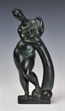 Henry Schoenbauer
Standing Nude bronze, signed on the plinth 11 3/4" high.  Bid at www.fairfieldauction.com today through Wed. July 20th