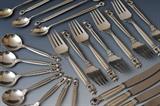 Set of Georg Jensen Sterling Flatware
"Acorn" pattern (16) knives, 8 7/8"-9 5/8", (27) butter spreaders, 5 3/4"-6 1/2" (15 with stainless steel blades), (12) forks, 7 3/8", (14) salad forks, 5 7/8"-6 1/2", (12) fish forks, 6 1/2", (6) oyster forks, 5 5/8", (1) table spoon, 8", (11) dessert spoons, 6 3/4", (16) teaspoons, 4 5/8"-6", (7) grapefruit spoons, 5 3/4", (8) soup spoons, 5 1/8", (12) iced-tea spoons, 7 1/8", (1) baby spoon, 4", (1) compote spoon, 6 1/2", (1) pickle fork , 4 1/8", and 28 assorted serving pieces, 173 pieces 185.5 troy ounces weighable.  Bid at www.fairfieldauction.com today through Wed. July 20th