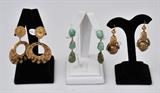 Three Pairs of 14k Gold Earrings
2 1/4" long Etruscan style, Victorian and 2" long turquoise drops.  Bid at www.fairfieldauction.com today through Wed. July 20th