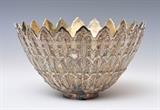 Ubaldo Vitali
for Tiffany & Company sterling silver "cornstalk" bowl with hammered vermeil interior 9 1/2" diameter, 5 1/2" high 73 troy ounces circa 1980.  Bid at www.fairfieldauction.com today through Wed. July 20th
