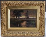 Burt L. Roys
Twilight landscape signed "BL Roys" lower right oil on canvas, 9" x 13".  Bid at www.fairfieldauction.com today through Wed. July 20th