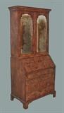 George II Walnut and Burl Walnut Secretary
with mirrored doors 83 1/2" x 38" x 22 1/2" closed early 18th century.  Bid at www.fairfieldauction.com today through Wed. July 20th