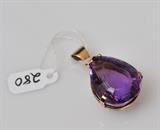 Amethyst 14k Gold Pendant
1 1/2" long overall 8.5 dwt gross.  Bid at www.fairfieldauction.com today through Wed. July 20th