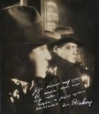 Peter Lorre Signed Photograph
from the classic 1931 film, "M", directed by Fritz Lang with lengthy inscription in German 10"x8" circa 1931.  Bid at www.fairfieldauction.com today through Wed. July 20th