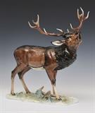 Two Rosenthal Porcelain Animals
A foal and an elk, the base of the foal impressed "Alb.Hinrich Hussmann"; the elk with detachable antlers. Elk: 15" high x 16" long x 9" wide Foal: 10" high x 9 3/4" long x 2 3/4" wide.  Bid at www.fairfieldauction.com today through Wed. July 20th