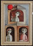 Luccio Ranucci
Figures with a red balloon oil on canvas, signed and dated 1973 center left 36" x 24".  Bid at www.fairfieldauction.com today through Wed. July 20th