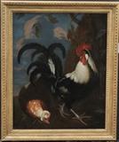 Manner of Hondekoeter
Rooster and Chicken oil on canvas, 32 3/4" x 26 1/2" 17th/18th century.  Bid at www.fairfieldauction.com today through Wed. July 20th