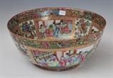 Rose Medallion Punch Bowl
5 1/2" high, 13" diameter.  Bid at www.fairfieldauction.com today through Wed. July 20th