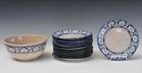 Dedham Rabbit Pottery Group
Comprising a bowl and two groups of six plates bowl: 4 1/4" high, 9 1/4" diameter plates: 8 1/2" and 8 3/4" diameters.  Bid at www.fairfieldauction.com today through Wed. July 20th