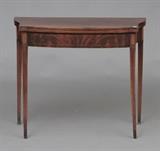 American Federal Mahogany Card Table
30 1/4" high, 36" wide, 18" deep closed.  Bid at www.fairfieldauction.com today through Wed. July 20th
