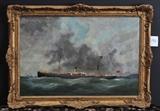 English School
Portrait of the ship WEBSTER oil on canvas, unsigned 24 1/2" x 36".  Bid at www.fairfieldauction.com today through Wed. July 20th