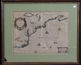 1639 Map of Nova Anglia Novum Belgium and Virginia
Johannes Jansonius hand-colored engraving 15" x 19 1/2" sight.  Bid at www.fairfieldauction.com today through Wed. July 20th