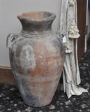 Terracotta Amphora Vase
31 1/2" high, 21" across handles.  Bid at www.fairfieldauction.com today through Wed. July 20th