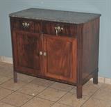 Louis Philippe Marble-top Server
37" high, 42" wide, 21" deep.  Bid at www.fairfieldauction.com today through Wed. July 20th