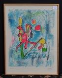 Roberto Matta
"T'ou't se tient" color lithograph artist proof and pencil signed 15" x 11".  Bid at www.fairfieldauction.com today through Wed. July 20th.  
