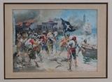 Henry Sandham
Pirates watercolor on paper signed lower right 10" x 13 3/4", sight.  Bid at www.fairfieldauction.com today through Wed. July 20th