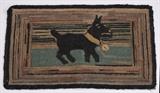 Scottie Hooked Rug
18 1/2" x 30 1/2".  Bid at www.fairfieldauction.com today through Wed. July 20th