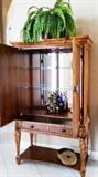Nice Tommy Bahama Style Bar Cabinet with glass shelves